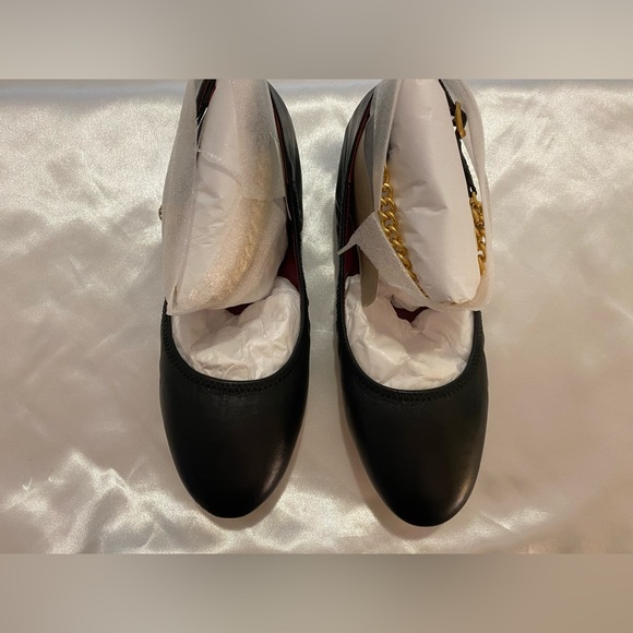 Kate Spade Ankle Chain Strap Crush Ballet Flats in Black Size 7.5B - Picture 8 of 15